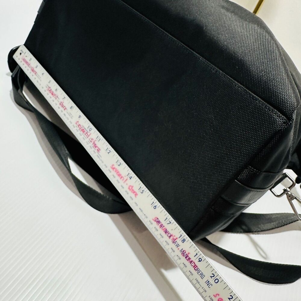 Boconi Ballistic Nylon Weekend Duffel Bag Nappa Leather Trim Black NWT $379 - Picture 12 of 15